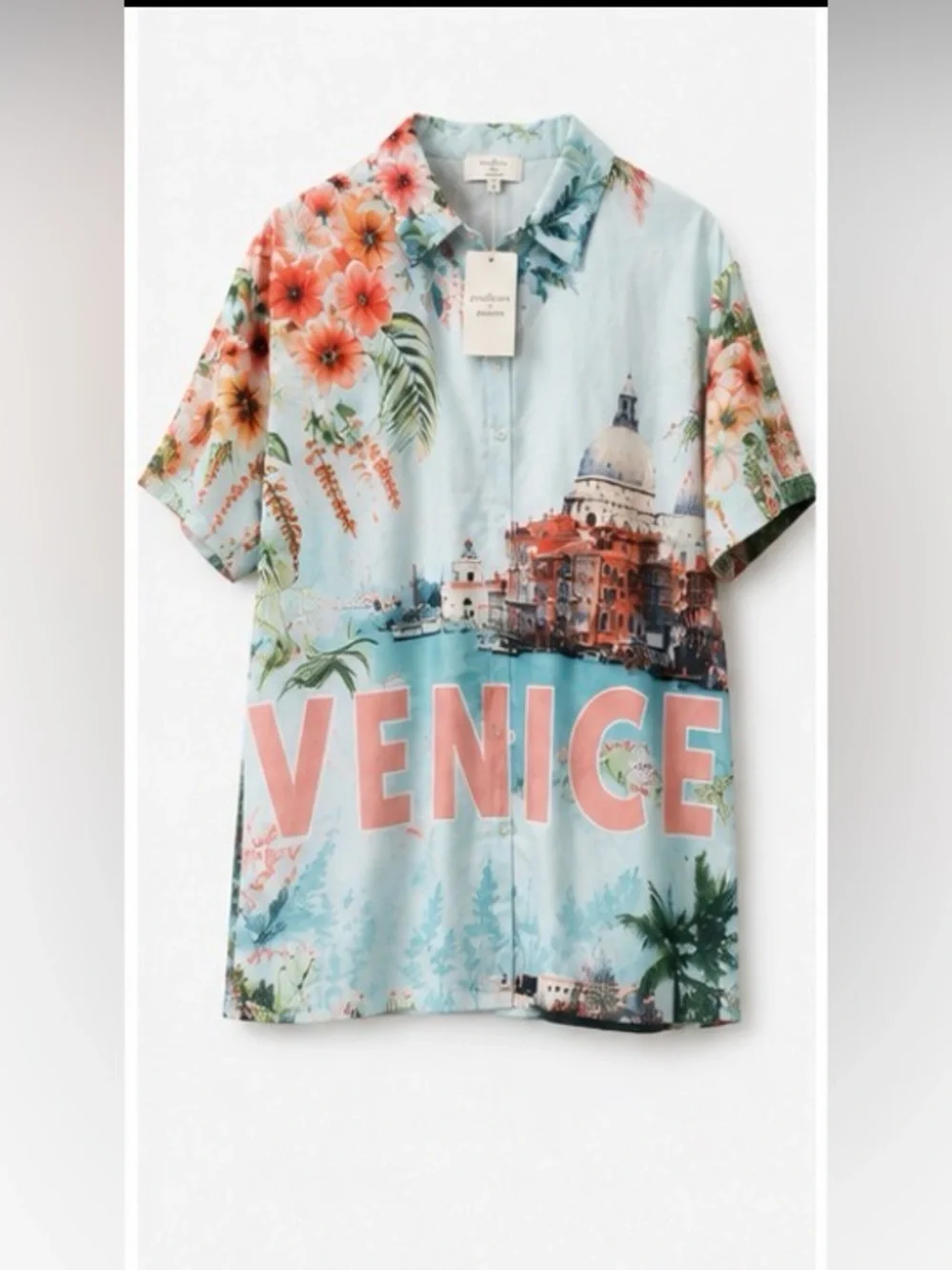 Endless Moon Venice Coastal Print 2 Piece Resort Set Small NWT